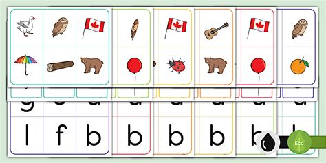 Phonics Canada: Group 3 (g, o, u, l, f, b) Letter Sounds Bingo Game