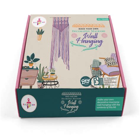 Kalakaram DIY Pink Purple Macrame Wall Hanging Kit — Toycra