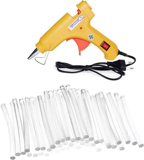 CRAFTYGUN 20 WATT FD-20W YELLOW GLUE GUN (ON OFF SWITCH&INDICATOR) 50 ...