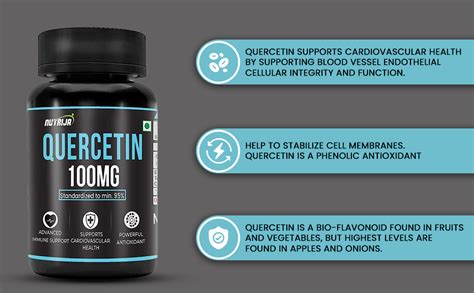 Buy NutriJa Quercetin 100mg Capsules - Standardized to 95% | Highly ...