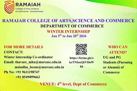 MS Ramaiah College of Arts, Science & Commerce - Ramaiah College of ...
