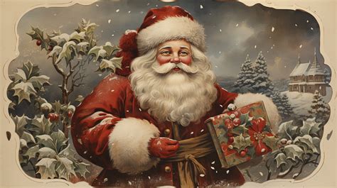 Vintage Santa Claus Art Free Stock Photo - Public Domain Pictures