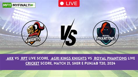 AKK vs RPT Live Score, Agri Kings Knights vs Royal Phantoms Live ...