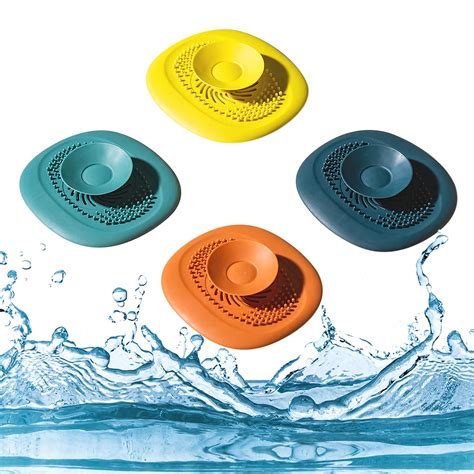 Icouva 4pcs Bath Plug Sink Strainers Universal Drain Plug Kitchen ...