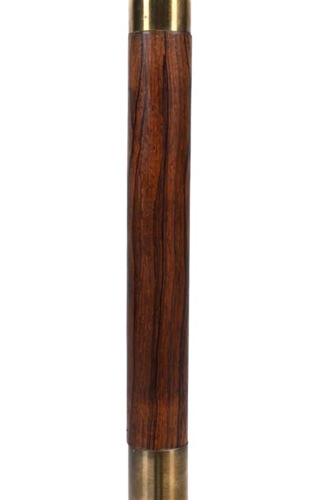 Elegant Rosewood and Brass Midcentury Modern Floor Lamp For Sale at 1stDibs