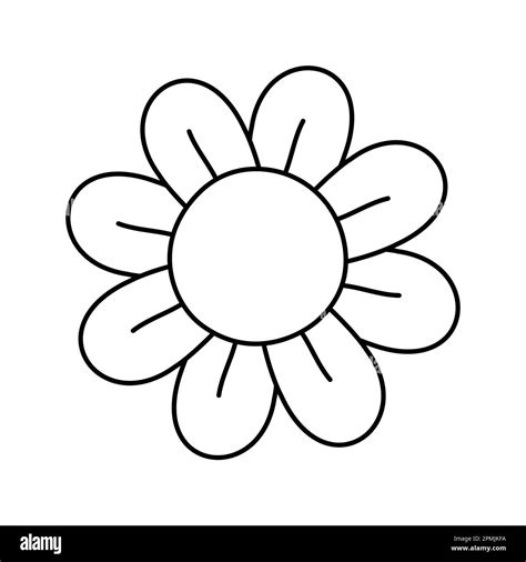 Hippie Flowers Outline