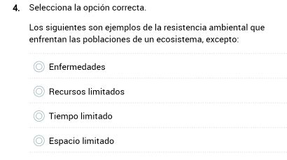 Solved: Selecciona la opción correcta. Los siguientes son ejemplos de ...