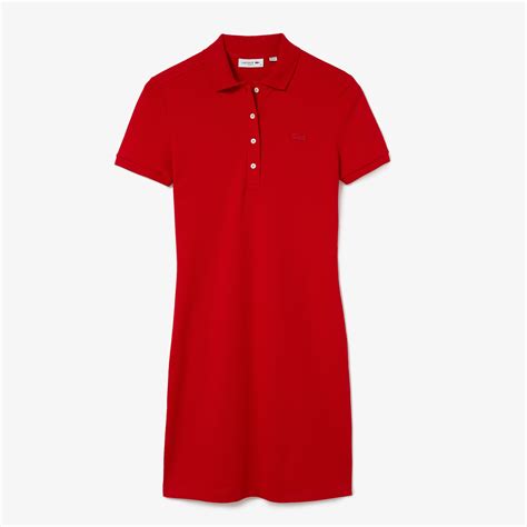 Women's Slim Fit Stretch Mini Piqué Polo Dress - Dresses - New In 2026 ...