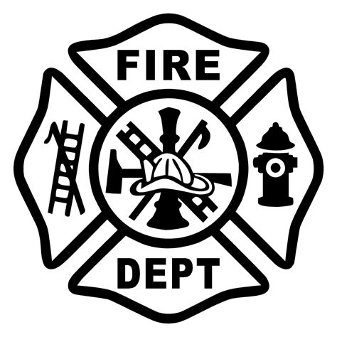 Fire Department Maltese Cross Outline