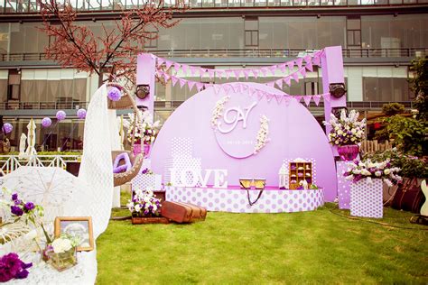 梦幻紫户外草坪婚礼-来自广州卡蜜尼雅婚礼策划工作室客照案例 |婚礼精选