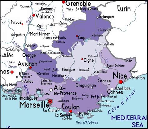 Marseille Karte der region - Stadtplan von Marseille-region (Provence ...
