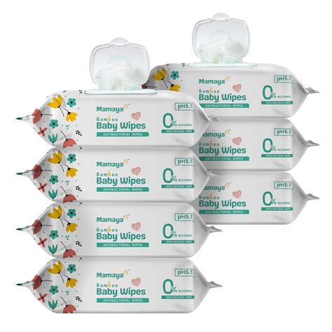 Amazon.in: Buy Mamaya Bamboo Baby Wipes with (Coconut Oil, Aloe Vera ...
