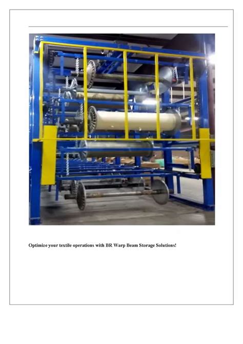 Material Handling Equipment - Warp Beam Storage System Manufacturer ...