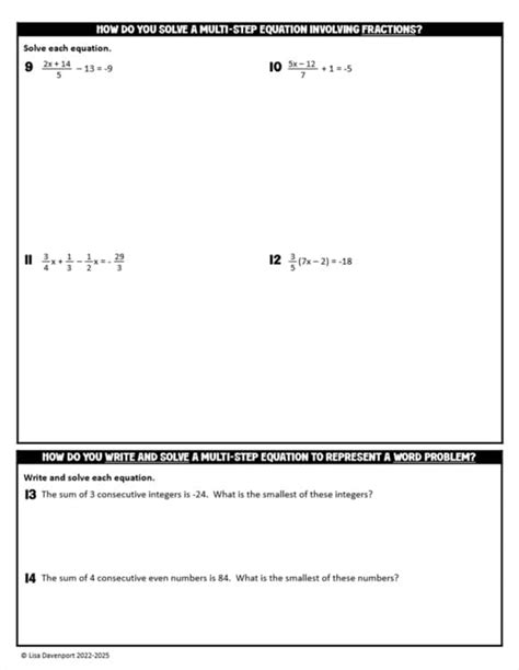 Image result for How to Solve Multi-Step Equations with Variables On One Side