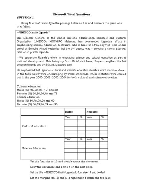 Image result for MS Word Computer Questions