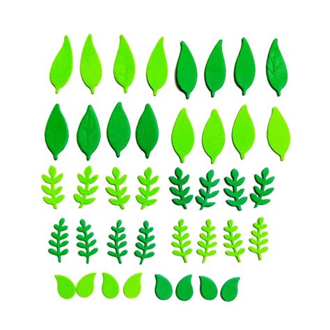 40 Green EVA Foam Leaves Cutouts for Art & Craft, Scrapbooking, Paper ...