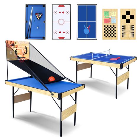 BluBlu Park 55in Combo Game Table, 8 in 1 Sports Arcade Games Table for ...