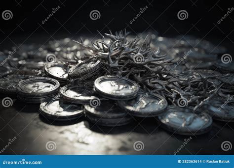 Judas 30 Pieces Of Silver, Sack Thirty Coins Biblical Symbol Betrayal ...