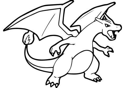 Charizard the dragon - Pokemon Coloring Pages