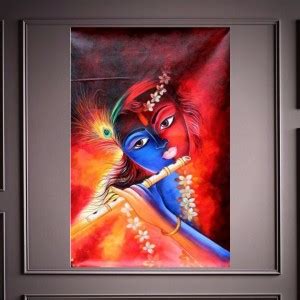 Lord Krishna Painting Frameless Poster Photographic Paper - Religious ...
