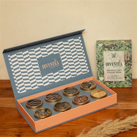 Luxury Tea Gift Box | 8 Premium Teas in Golden Tins – Divyntea - Best ...