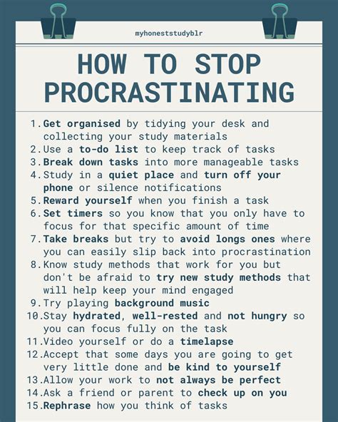 How to Stop Procrastinating - Inspirational Quote Poster