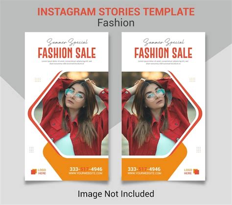 Fashion sale instagram stories design. | Premium Vector