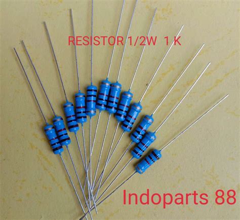 (10 pcs) RESISTOR 1/2W 1K Ohm RESISTOR 1/2W 1K Ohm Resistor 1/2w 1k ohm | Lazada Indonesia
