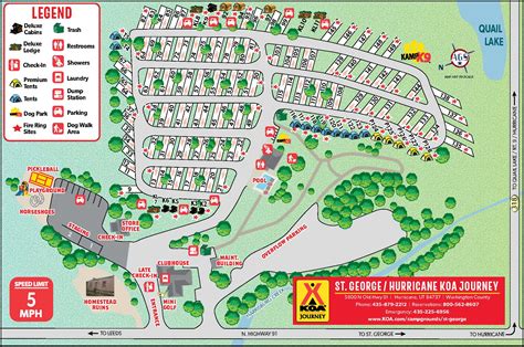 Hurricane, Utah Campground Map | St. George / Hurricane KOA Journey