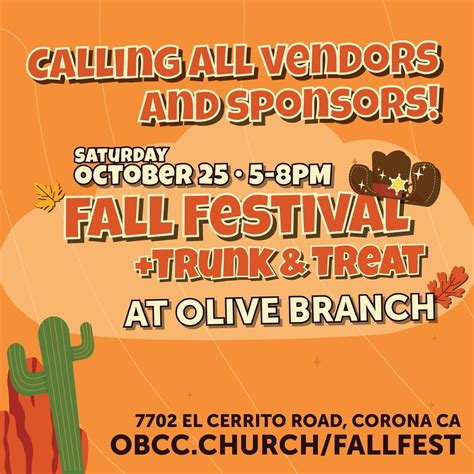 Annual Fall Festival + Trunk & Treat, 7702 El Cerrito Rd, Corona, CA ...