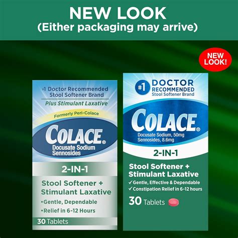 Colace 2-in-1 Stool Softener & Stimulant Laxative, 120 Tablets in Nepal at NPR 2747, Rating: 4.5