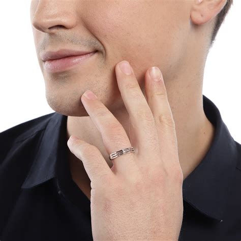 3 Lines 925 Sterling Silver Unisex Ring - Valentine's Gift – Zavya