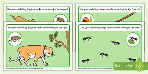 Jungle and Rainforest Modelling Dough Mats (teacher made)