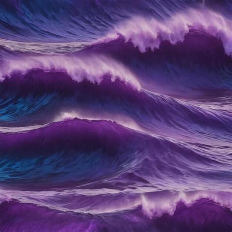Purple and blue waves on a purple background | Premium AI-generated image