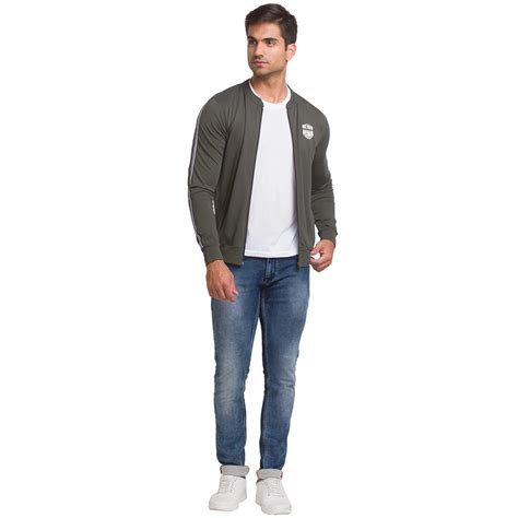 Being Human Regular Fit Men Crew Neck Sweatshirt-Olive
