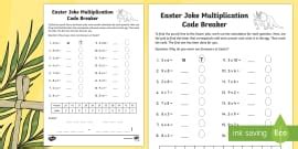 Spring-Themed Colour by Multiplication Worksheet