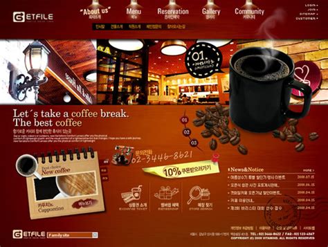 咖啡厅网站首页_素材中国sccnn.com