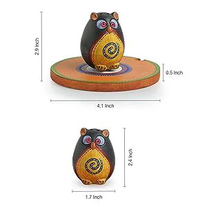 ExclusiveLane Owl Shaped Terracotta Agarbatti Sticks Stand Incense ...