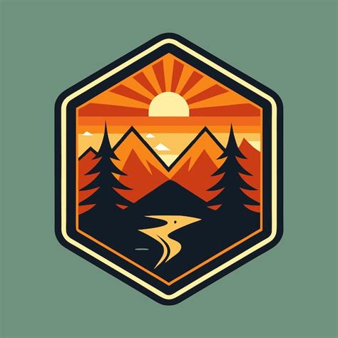 Adventure and outdoor vintage emblem logo | Premium AI-generated vector