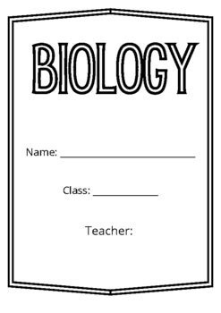 Biology Notebook Cover Page 的图像结果
