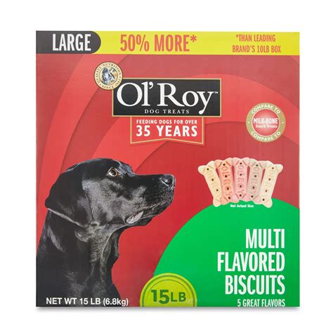 Buy Ol' Roy Multi Flavored Biscuits Dog Treats for Large Dogs, 15 lb ...