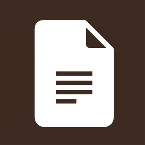 Brown Google Docs App Icon
