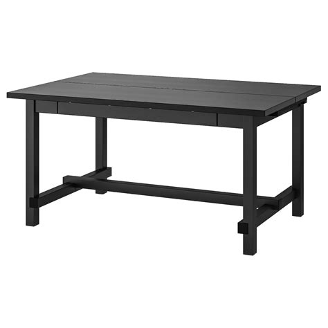 NORDVIKEN extendable table, black, 152/223x95 cm (597/8/873/4x373/8 ...