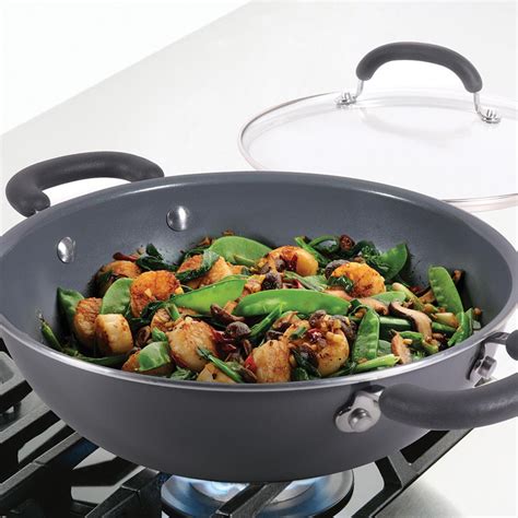 Meyer Anzen Ceramic Coated Cookware 26cm Wok / Kadai with Lid ...