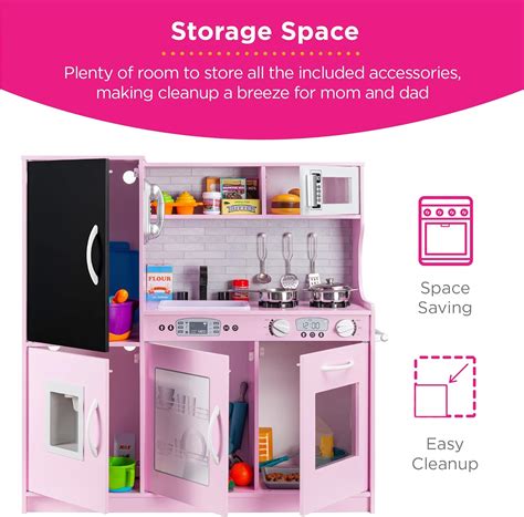 Buy Best Choice Products Pretend Play Kitchen Wooden Toy Set for Kids ...