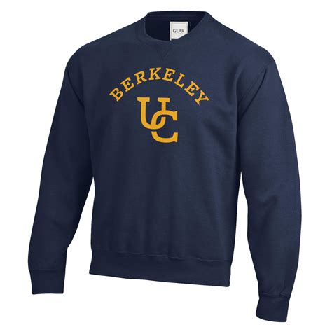 U.C. Berkeley cotton rich crew-neck sweatshirt with the UC interlockin ...