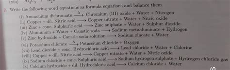 Write equations and balanceNo spams please - Brainly.in