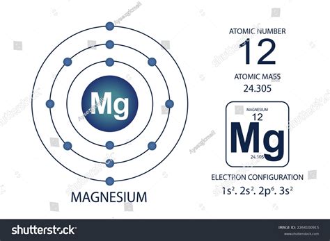 Magnesium Atom Model Atomic Electron Structure: เวกเตอร์สต็อก (ปลอดค่า ...