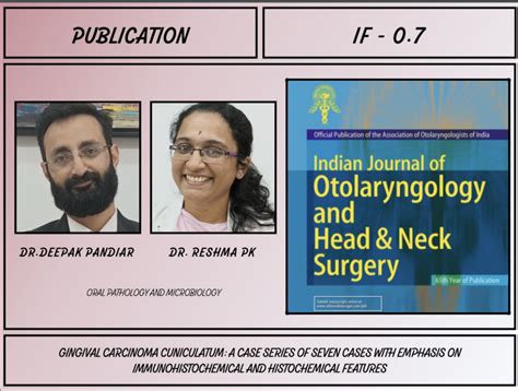 High Impact Publication — ORAL PATHOLOGY-SAVEETHA