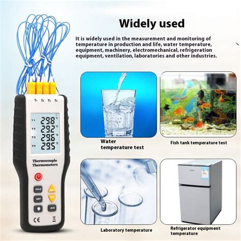 HT9815 Four-channel Contact, Temperature Measuring Electronic Meter ...